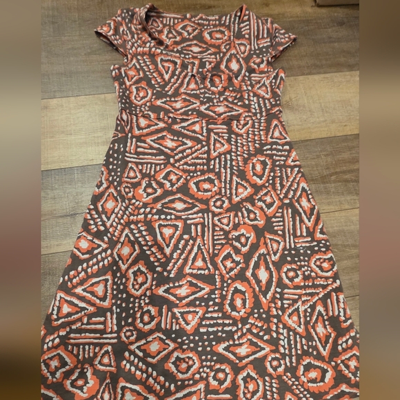 Toad&Co Dresses & Skirts - Toad And Co. Geometric Patterned Dress - Brown and Orange